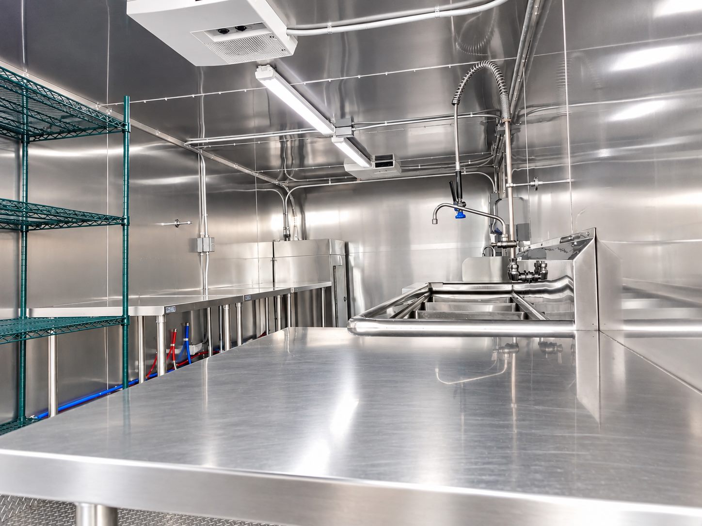 22 to 26 ft dishwashing trailer exterior reference showing commercial dish trailer stainless workstation