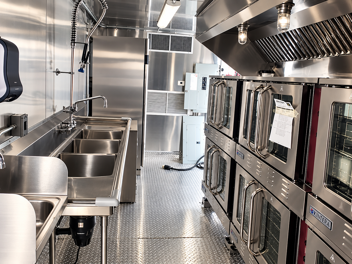 Approved bulk kitchen trailer sinks and convection ovens
