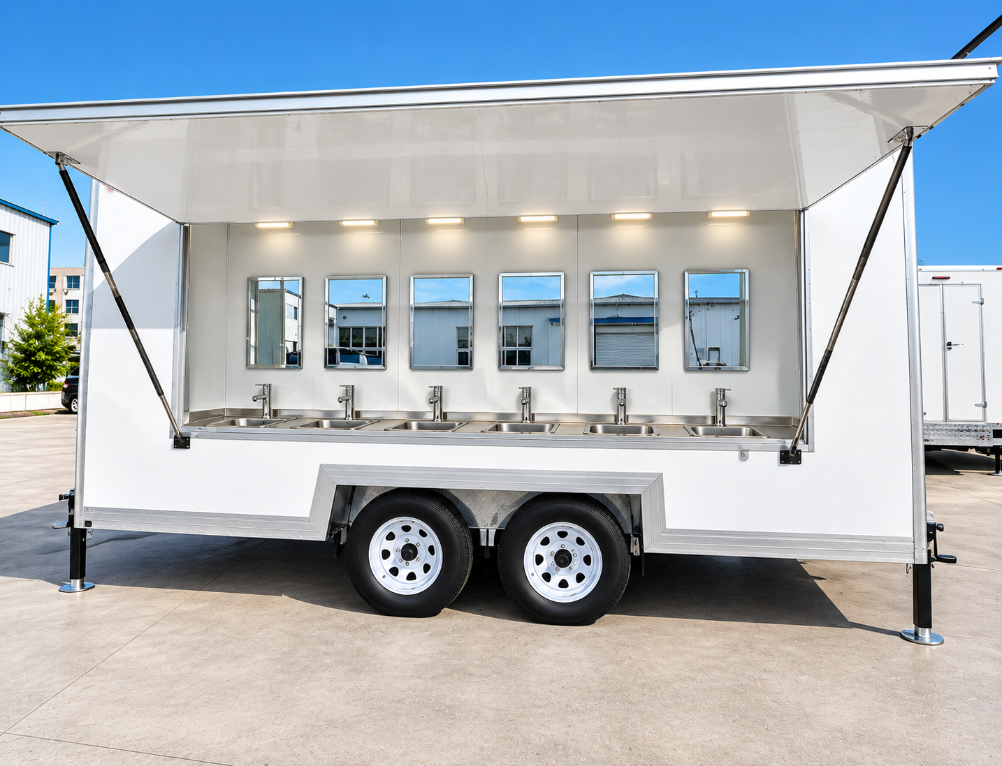 Approved mobile handwashing station trailer
